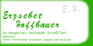 erzsebet hoffbauer business card